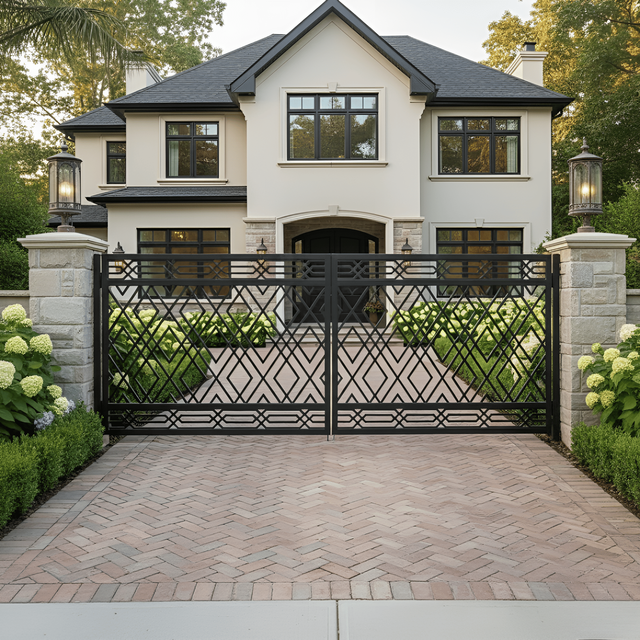 Grandview Geometric Driveway Gate | G126