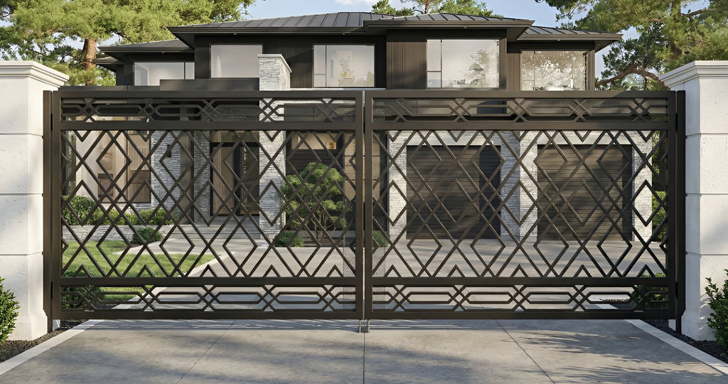 Grandview Geometric Driveway Gate | G126