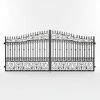 Pennsylvania Decorative black metal gate on a white background
